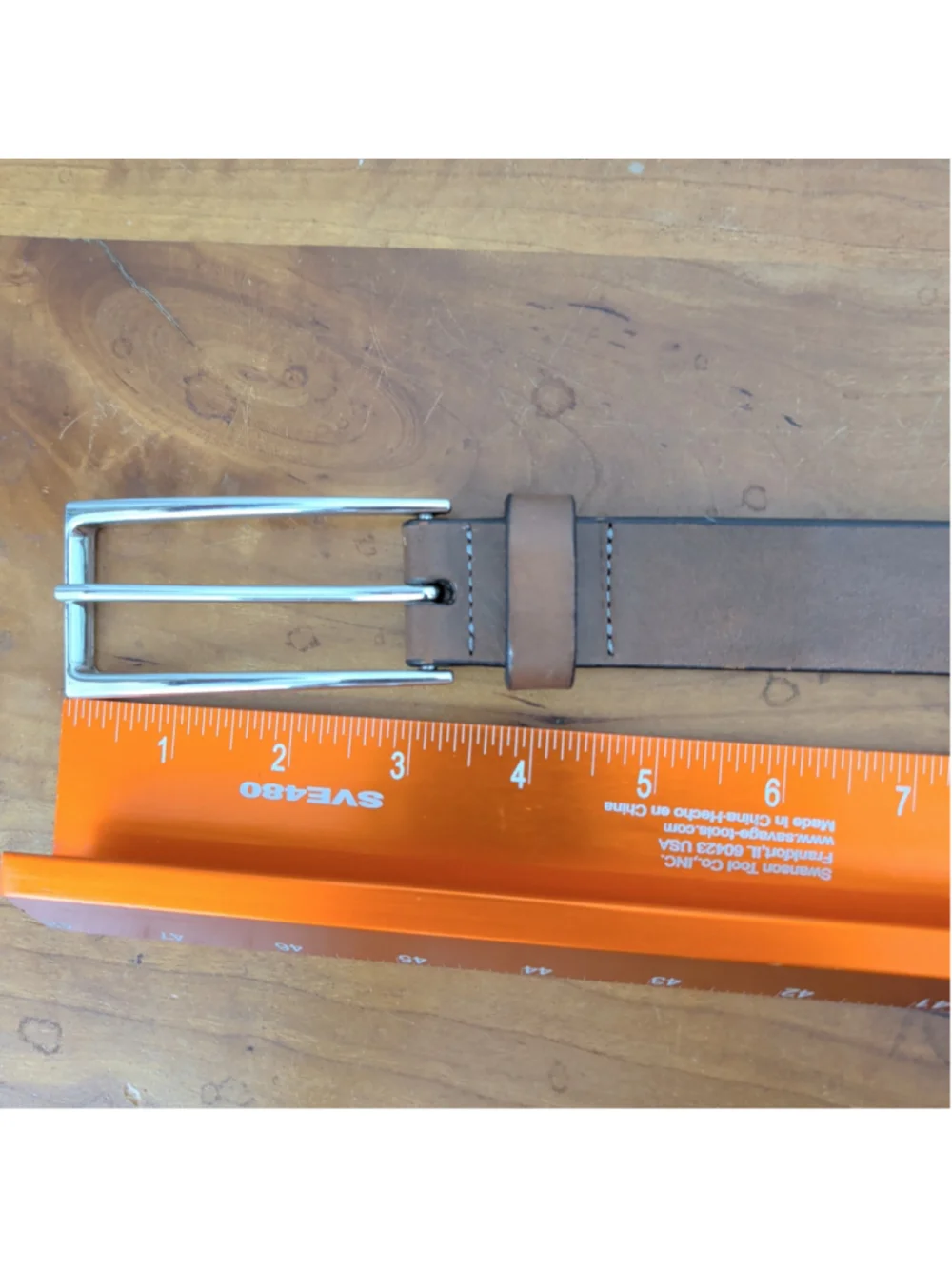 Gap Long Buckle Brown Leather Belt